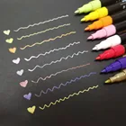Colors OEM 12 Colors Plastic Fine Tip Metallic Acrylic Paint Pens Markers
