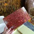 Abalone Shell Red Abalone Shell Veneer Dyed Ruby Red 5.5 X 9.5 For Inlay Dyed Red Color Abalone Shell Sheet