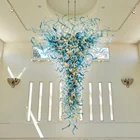 Light Blown Glass Glassglass Festival Light Hotel Lobby 100% Hand Blown Murano Glass Chandelier Modern