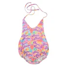 Girls Wholesale Baby Summer Frenulum Romper Girls Printed Romper Baby Bubble Romper Design Boutique Kids Clothing