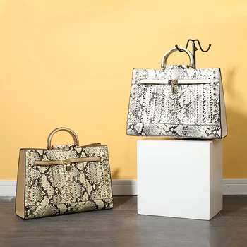 HEC 2022 Wholesale Products New Arrival Lady Fashion Snakeskin Purses and Handbags Sets for Woman