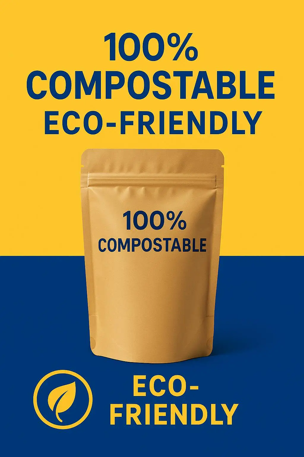 Biodegradable Kraft Paper Packaging Bags Compostable Zipper Stand Pouch for Food for Sushi Plastic Material Gravure Printing - detail 5