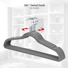 Custom Logo Clothes Hangers Velvet Non-slip Coat Clothing Hanger