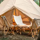 Folding Chair Manufacturer Outdoor Portable Beech Folding Camping Chair Canvas Rest Wooden Butterfly Chair