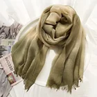 Wool Scarf 2021 New Autumn Wool Gradient Scarf For Lady