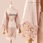 Custom Logo Silk Pajamas Drop Shipping High Quality Gifts Satin Sandals Bridesmaid Brides Robes For Wedding