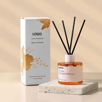 Custom Hotel Fragrance Luxury Long Lasting 50ML Reed Diffuser for Bathroom Home Aromatherapy