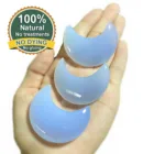 Stones Natuarl Blue Chalcedony Healing Crystal Moon Shape Polished Stones For Meditation Jewelry Making Decoration