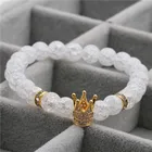 Gemstone Bracelet 8mm Natural Firecracker Stone Beaded Crystal Gemstone Bracelet Bangles