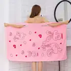 Design Towel Home Use Cartoon Printed Design Quick Dry Hygroscopicity Microfiber Wearable Bath Towel Lady