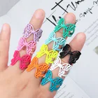 Rings Butterfly Female Candy Color Cute Personalized Trendy Adjustable Rings