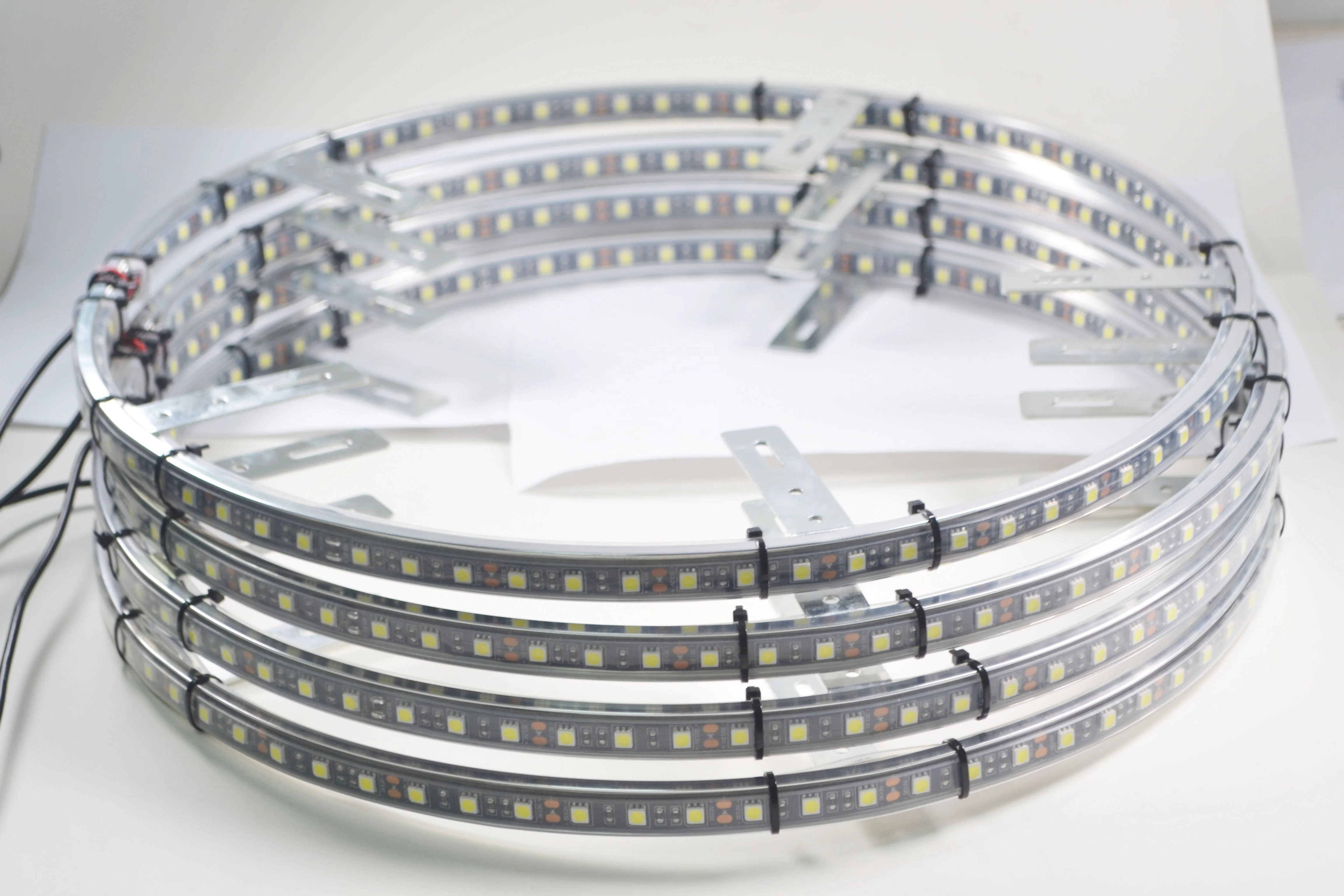 4pcs 15.5 /17 inch double side IP68 Brightest WHITE LED Wheel Lights remote Pure White Wheel Rim Lights 22