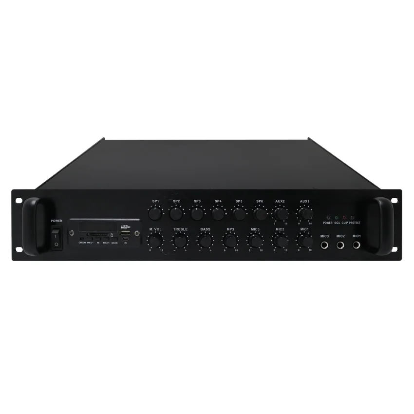 2024 180W Public Address Music System for Background Music Combined Power Amplifier