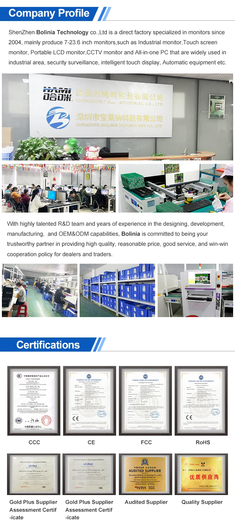 Mini 7 Inch Industrial VGA BNC HD TFT IPS Monitor Wall-Mounted Resistive Touch 1024*600 Resolution USB Interface New Metal Case