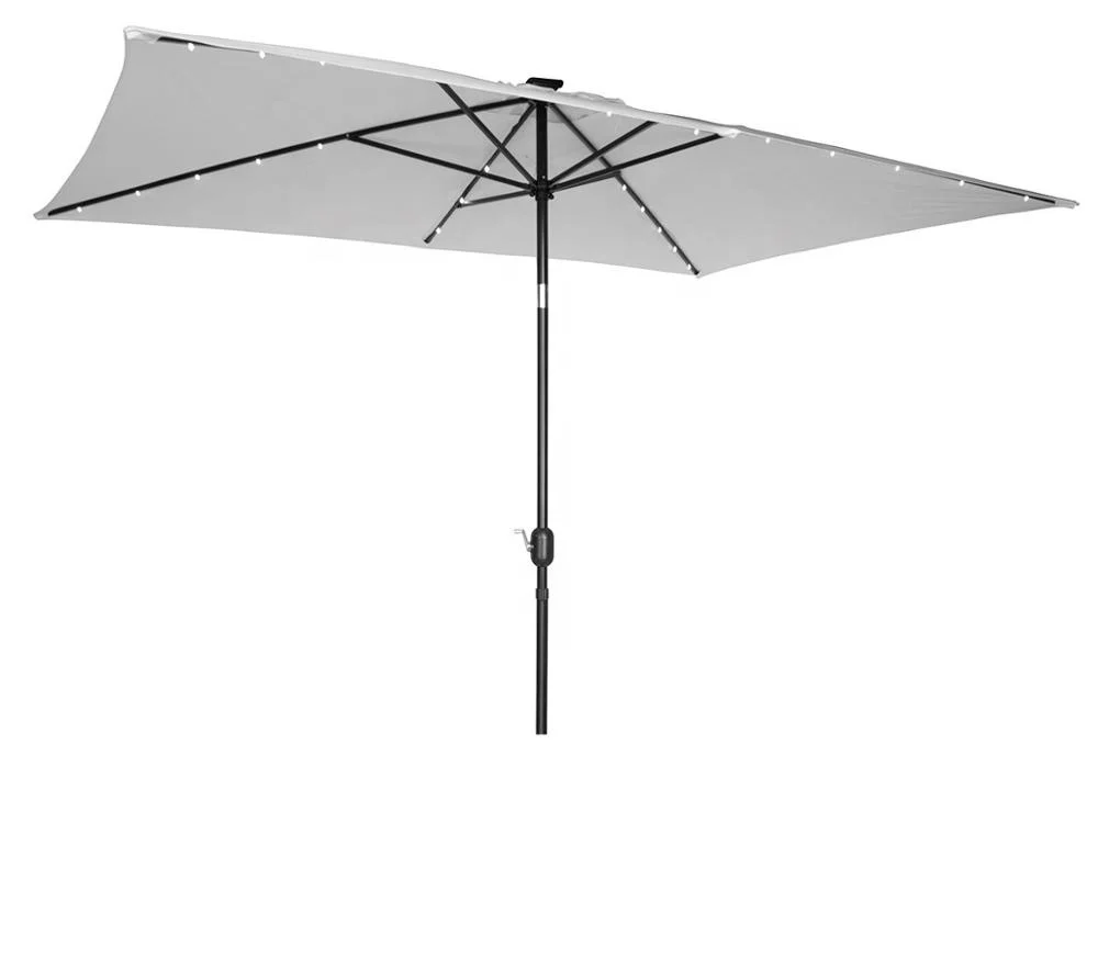 rectangular solar led umbrella