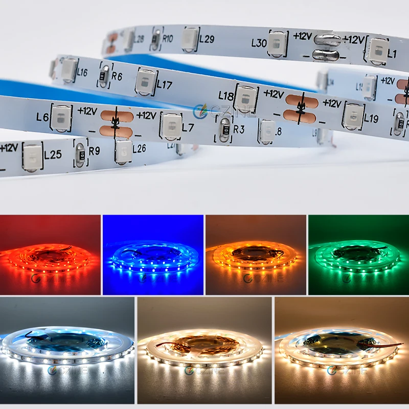 5MM Factory SMD 2835 DC 12V 24V 8MM 120LEDs White Red Green Blue IP20/IP65/IP67/IP68 Waterproof LED Light Strip