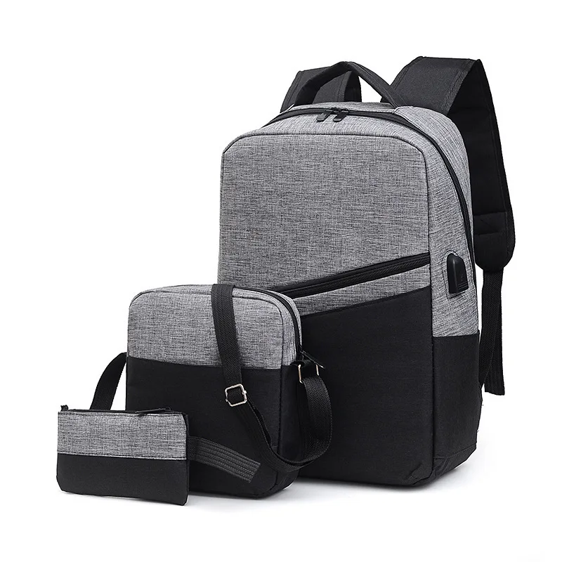 Amiqi New Factory Travel Laptop Bags Backpack Set P288 3pcs Mens Business School Laptop Backpack With Custom