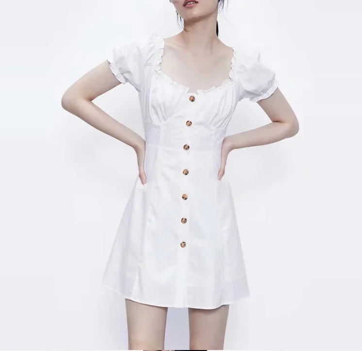 Short Sleeve Cute Design White Color ...