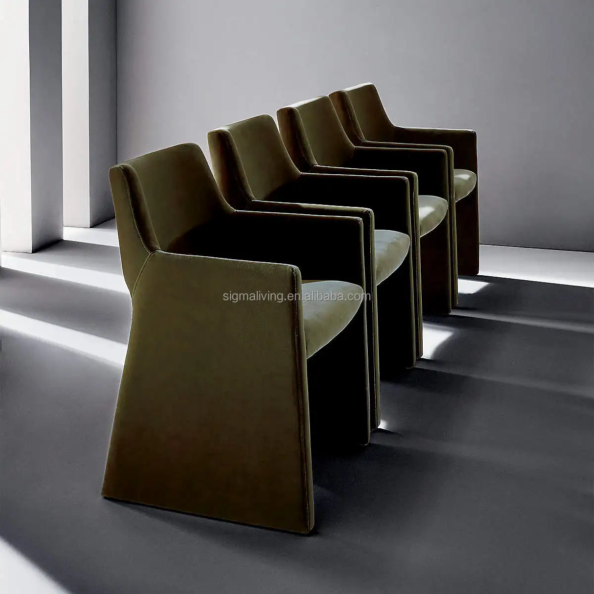 indoor table and chairs dining room furniture olive green velvet dining armchair