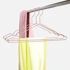 Clothes Nordic Rose Gold Clothes Rack Iron Metal Clothes Rack Copper Home Simple Anti Slip Clothes Support