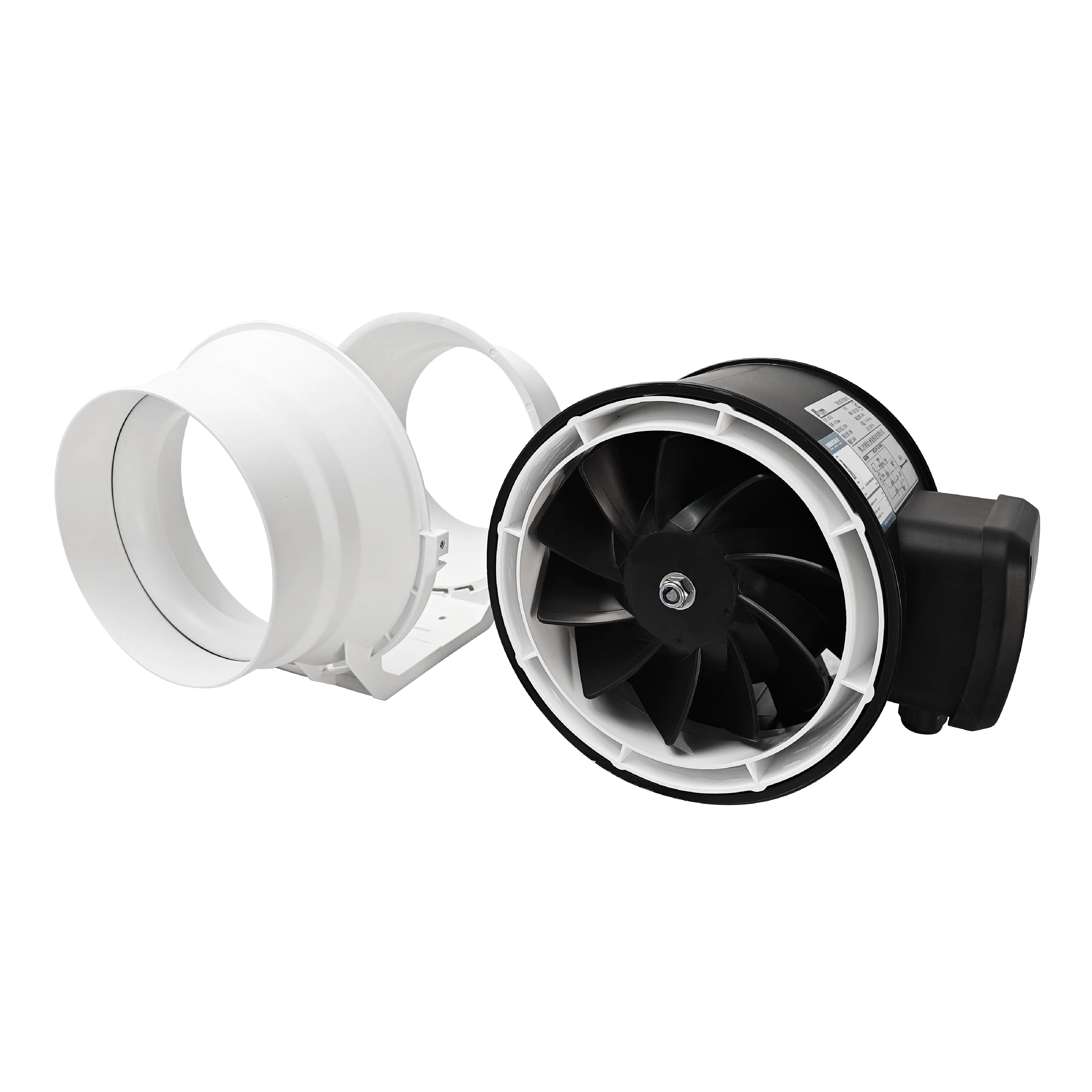 Inline Duct Exhaust Fan, Plastic, 220 V, Corded Electric - detail 10