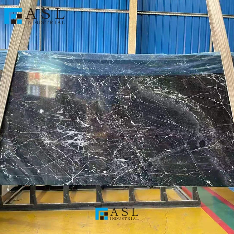 Factory direct snow black Italian marquina imperial turkish greece black color marble stone slab natural polished marble tile