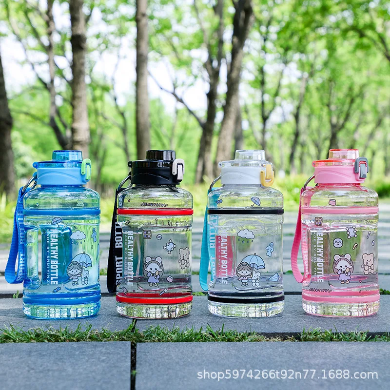 2.2L Half Gallon Water Bottle with Straw Gym Sports Big Water Jug Wholesale Water Bottles Use for Camping, Hiking, Travel