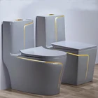 Factory Price New Design Siphon Jet Siphonic Super Swirl Flushing WC Composting Bathroom Toilet