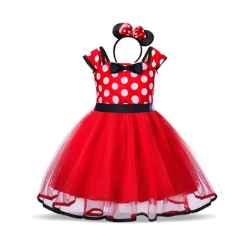 Bulk Wholesale Clothing Baby Girl Cute Tutu Clothing Baby Girl Frocks Red Dot Minnie Costume Kids HCMU-027