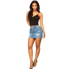 Skirt Jeans OEM Wholesale Short Low Waist Casual Sexy Skinny Women Denim Mini Skirt Ladies Jeans
