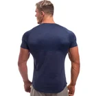 Newest Summer Custom Quick Dry Cool Fit Contrast Design Men Muscle Workout T Shirts For Gym