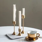 Candle Gold Maxery Popular Metal Candle Holder Double Head Candlestick Multi-functional Gold Candelabrum For Home Decor
