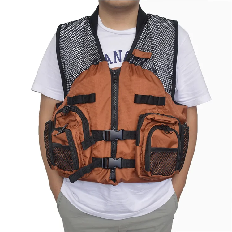 Fly Fishing Vest,Fishing Safety Life Jacket Breath Polyester Mesh Fishing Vest 