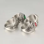 Stone Titanium Ring Titanium Ring Men Vintage Color Stone Domineering Men's Titanium Steel Ring