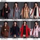 Shawl Wholesale New Model Women Winter Poncho Coat Viscose Vertical Stripe Shawl Wrap With Sleeves