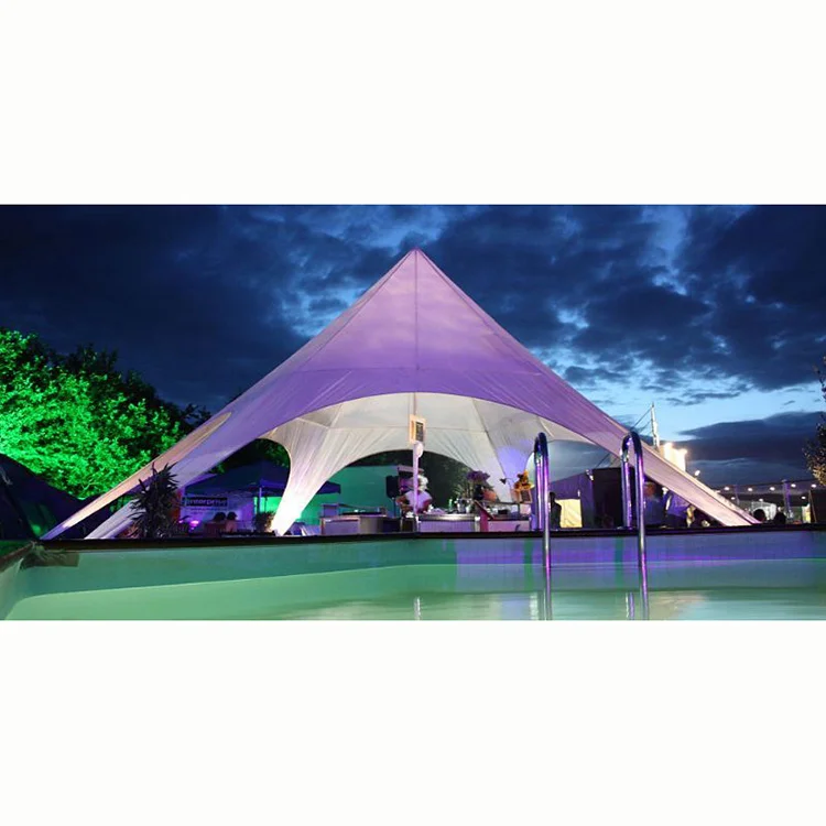 2024 aluminum pole spider star shaped tent Star double shade marquee tent for outdoor events exhibition trade show tent for sale