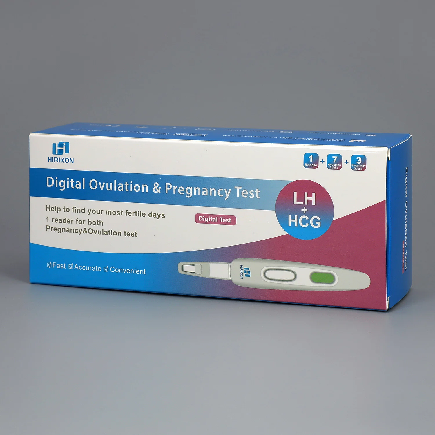 Hirikon Hcg Digital Pregnancy Test For Women Homeovulation Strip 1step