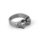 Titanium Ring DEXRLO Titanium Men Fist Ring Blanks Custom Ring Design