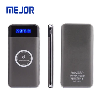 Rubber USB powerbank 20000MAH portable 2.1A type-c Fast charger 10000mah Wireless Power Bank