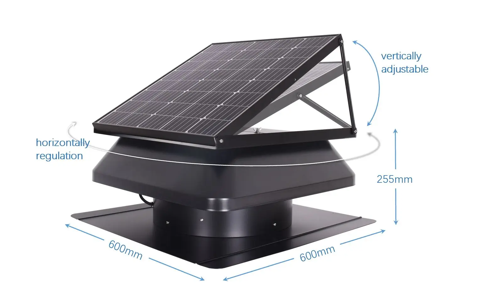 Roof Exhaust Fans, Brushless, 40W, Solar, 5-Year - detail 24