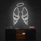 12v Light Drop Shipping NO MOQ Wall Mounted 12V Flexible Light Acrylic Letter Angel Wings Custom Neon Signs