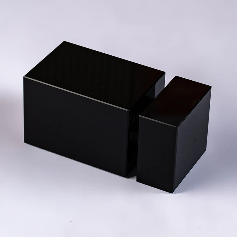 product wholesale pure black texture square 6ml glass empty bottle elegant low key customizable crystal perfume bottle-6