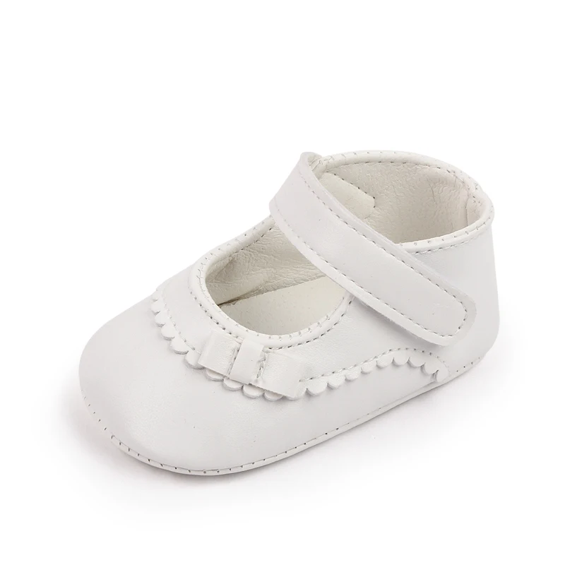Solid Color Baby Girl Leather Shoes Soft Soles Shallow Mouth Single Shoes Foreign Style Princess Walking Shoes factory