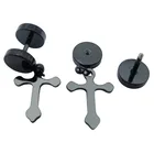 Earrings Stud Stainless Steel Cross Men's Earrings Ear Piercing Stud Earrings