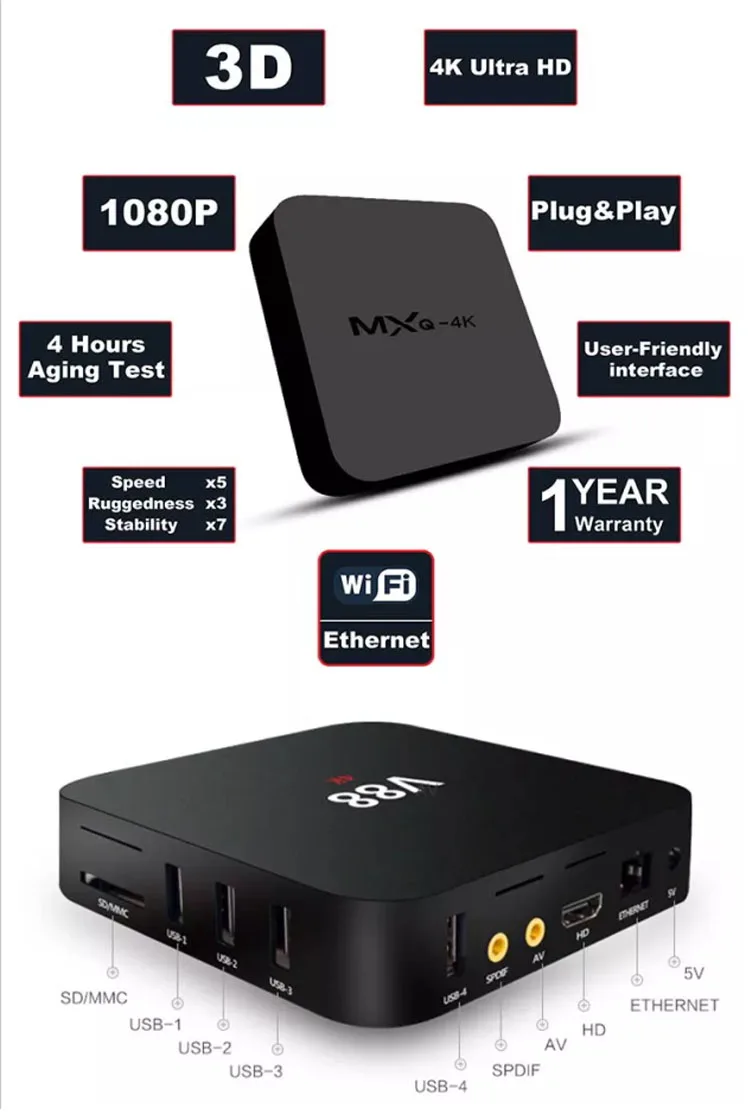 Popular Mxq Pro Amlogic S W Core Bit Android Free To Air Set