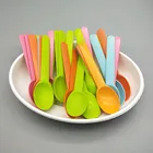 Cream Corn Disposable Biodegradable Colorful Ice Cream Corn Starch Plastic Spoon Tableware
