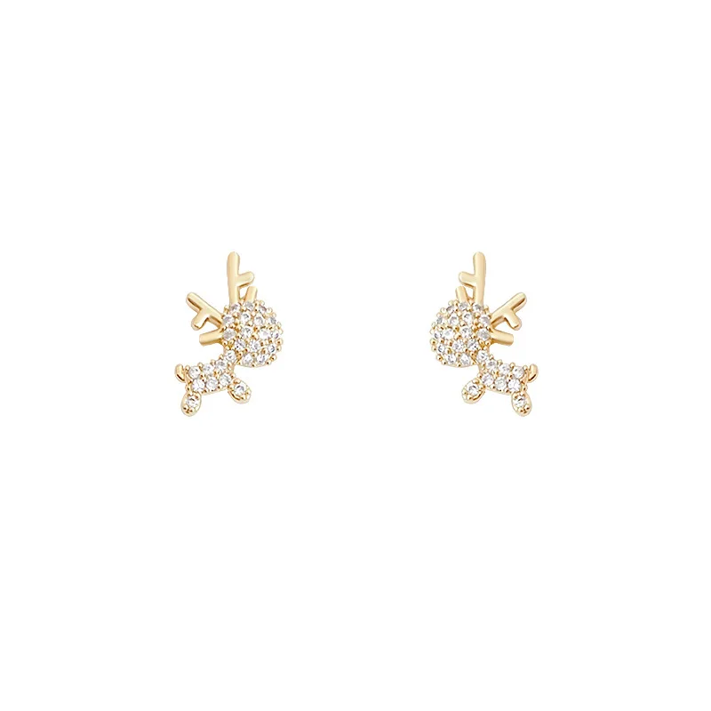 lovely wapiti earrings women 2022 years The new tide fashion temperament contracted small and exquisite earrings
