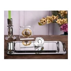 Table Trays Glass Table Tray Household Clear Luxury Nordic Mirror Glass Rectangular Serving Cutlery Coffee Table Trays