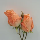 Real Artificial Flowers Roses 43Cm Single Plastic Real Touch Rose Flower Wall Artificial Rose Plants