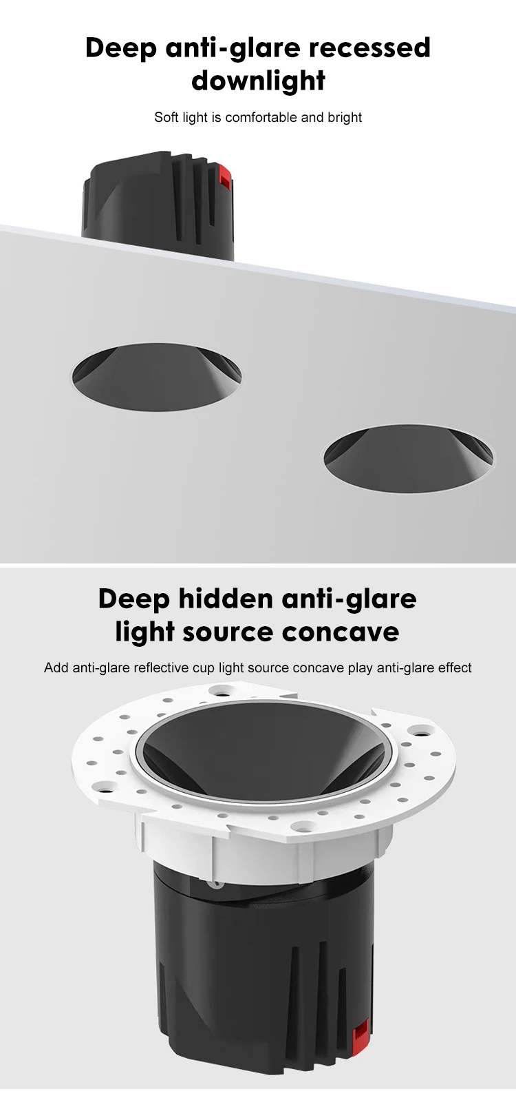 lc1072 china factory price adjustable led spotlight indoor aluminum 5 9 15 18 watt recessed ceiling downlight-1